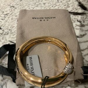Alexis Bittar Gold Bracelet with Crystal Detail